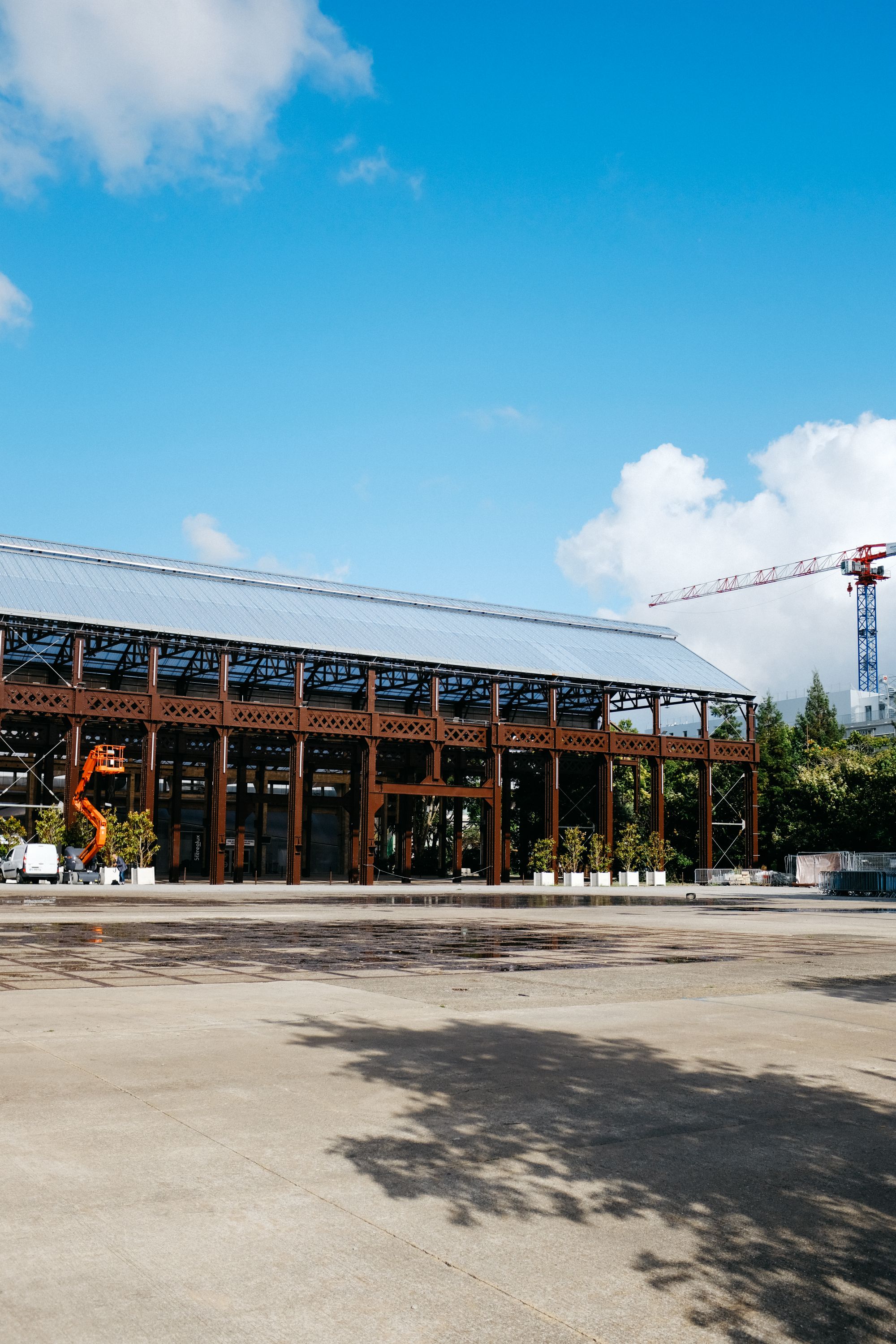 Illustrative photograph of a steel building frame during construction. Not a 419 project.
